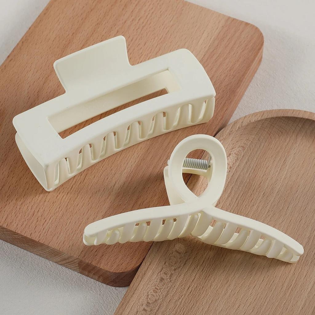 2Pcs Headwear Set Women Fashion Claw Clip Coffee Black Acrylic Large Hair Claw Korean For Girl Clip Barrette Hair Accessories