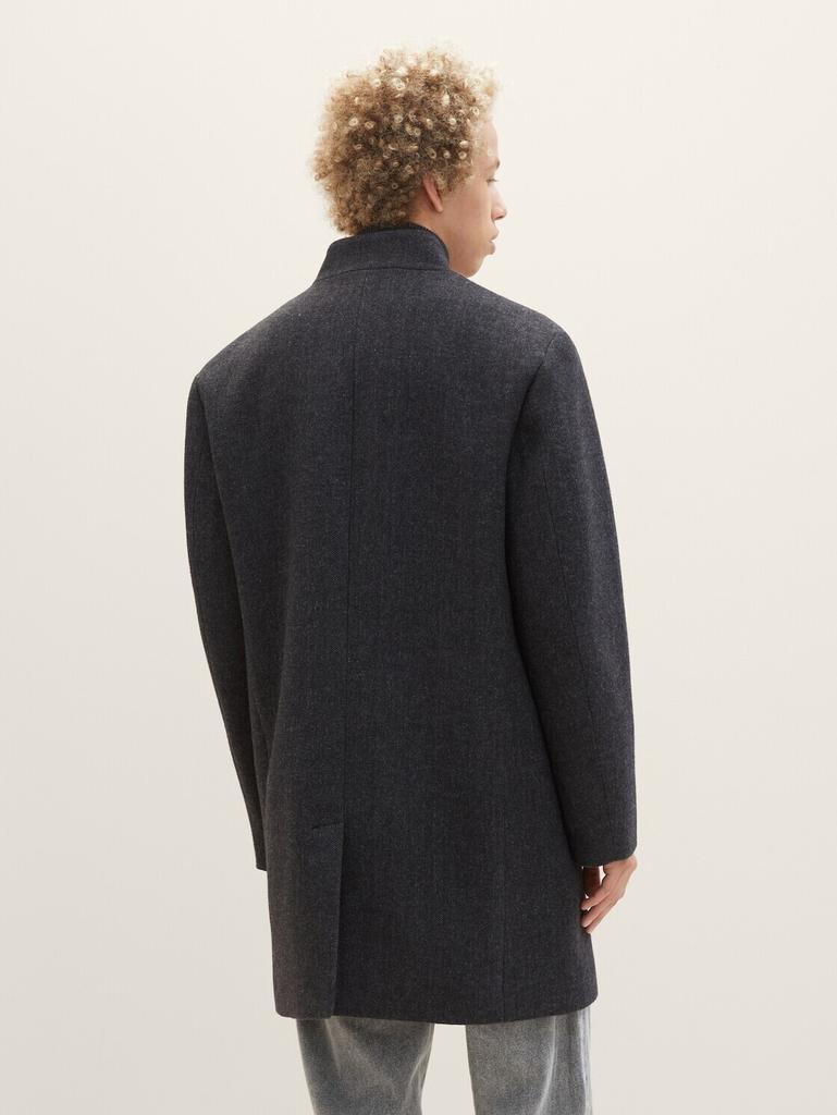 Demi-season Jacket Tom Tailor Denim Coat with Stand-up Collar (1038861) Gray Large Herringbone Optics