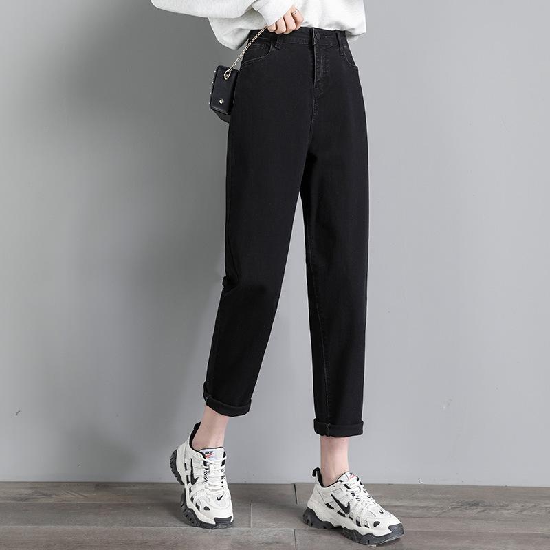 Spring and Autumn Women's Jeans Harlan Pants Loose Denim Jeans Thin Elastic Radish Pops Pants Long Pant Denim Pant Nine-quarter Pants