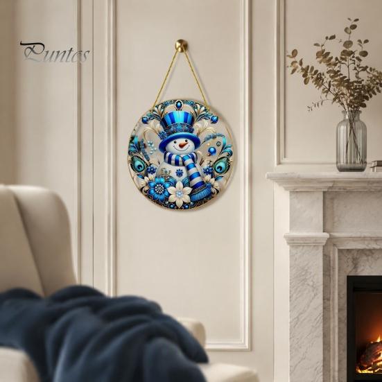 Christmas Party Hanging Supplies Tree Ornaments, Acrylic Festive Pendants with Lanyard for Seasonal Home Ornaments Holiday Decoration, Indoor