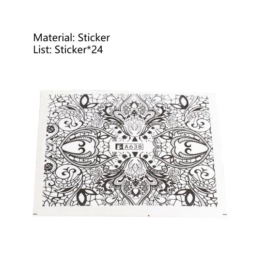 Yousheng 24Pcs/Set Nail Transfer Vivid Images DIY Colorful Roll Totem Stickers Manicure Sliders Decoration for Female