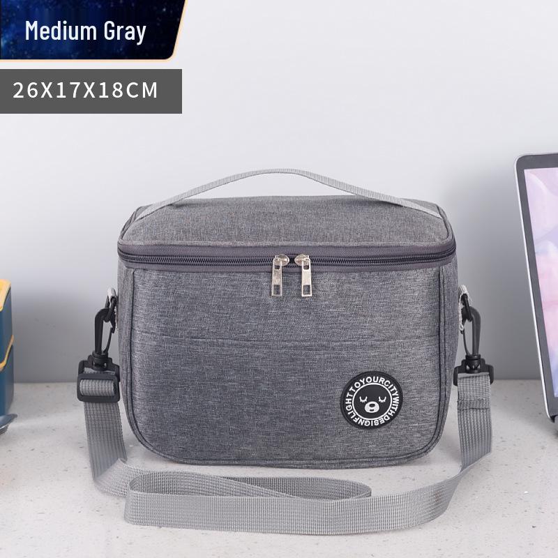 Large Capacity Insulated Lunch Bag with Aluminum Foil and Shoulder Strap