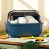 4 Color Kitchen Dishware Storage Rack Drain Board Chopsticks Organizer Box with Lid Plastic Material Household Dish Drying Racks