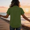 Women's Casual Short Sleeve Button Down Shirt Relaxed Fit Lightweight Blouse with Collar and Front Pocket for Everyday Wear