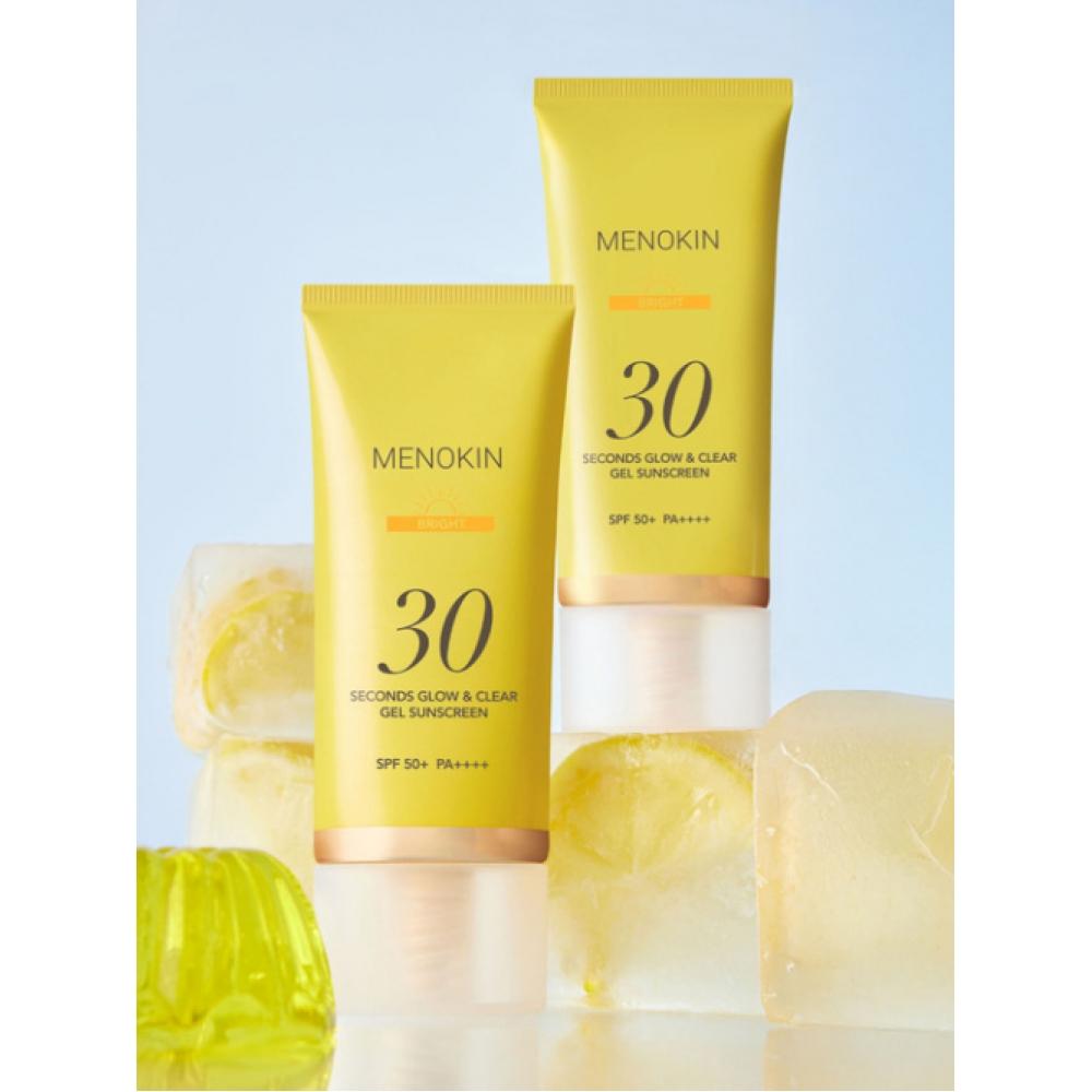 Menokin 30 Seconds Glow   Clear Gel Sunscreen Bright 50ml