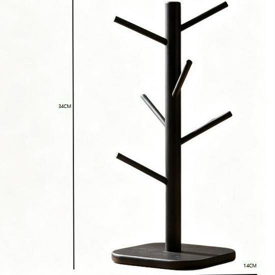 Bamboo Tree-Shape Mug Rack for Kitchen and Living Room