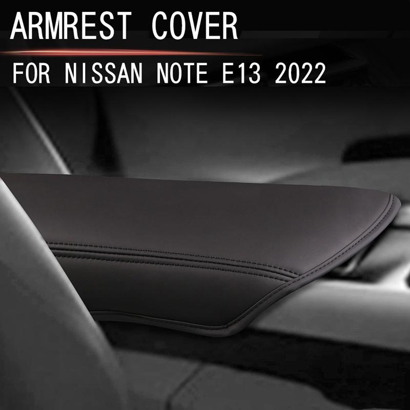 

Car Console Armrest Panel Pad Cover Thicken Microfiber Leather Protective Trim For Nissan Note E13 2026 чорний