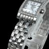Used New battery, working condition LONGINES Dolce Vita L51610 diamond bezel shell dial ladies watch quartz QZ 2-hand silver