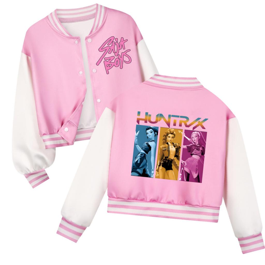 Children's Fashion Casual Long Sleeve Hooded Witch  Group Printed Jacket