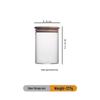 TLXT Wooden Lid Glass Storage Jar