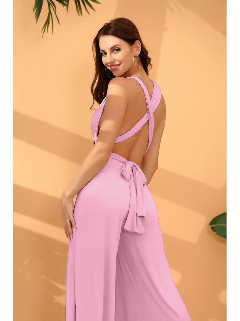 Women's Multi-Way Strap Crossover Bandage Jumpsuit - Sexy & Stylish OL Fashion