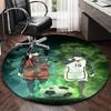 1pc Anime Soccer Player Design Round Carpet - Office Chair Mat, Non-Slip Rug for Home Decor, Seasonal Gift, Suitable for Office, Living Room
