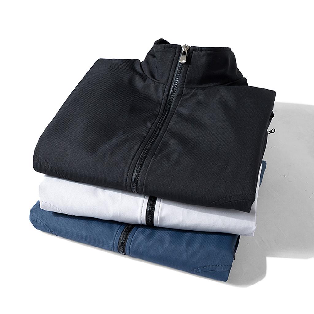 Men's  Casual Fashion  Color Patchwork Jacket Zipper Outwear Coat