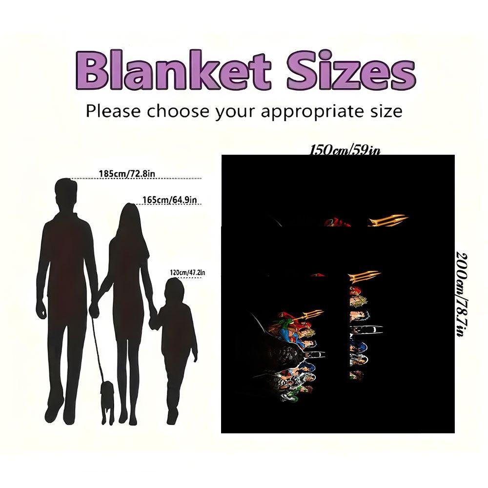 DC Comics Superheroes iPhone Wallpaper HDBlanket Flannel Throw Blanket for Sofa, Bed, Travel, Camping, Office, Couch, Chair