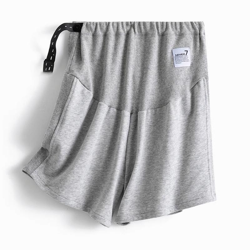 

Plus Size Maternity Casual Sports Shorts - Summer Lightweight Wide-Leg, Five-Point Loose Fit with Belly Support One Size (suitable for 80-110 lbs) серый