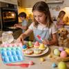Silicone world DIY Easter Chocolate Egg Silicone Mold Nonstick Cake Decorating Baking Candy Mold Silicone 3D Mold Kitchen Gadget