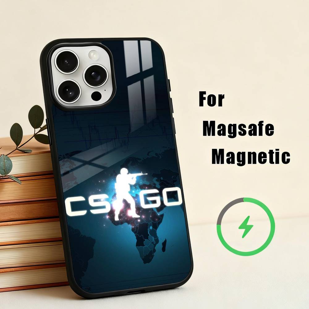 G-Game CS2 C-Counter S-S-Strikes Handyhülle Für iPhone 17,16,15,14,13,12,Plus,Pro,Max für Magsafe Magnetisches Kabelloses Laden