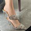 Fashion Women Sandals Summer Autumn New High Heels Sandals Women Transparent Pointed Rhinestone Fashion Shoes Women Zapatos De Mujer