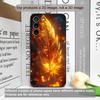 Luxury Phoenix Fire Feather Pattern Phone Case for Samsung Galaxy A56 A14 A55 A16 A54 A36 A53 A52 A51 A50 A15 A22 5G Soft Cover