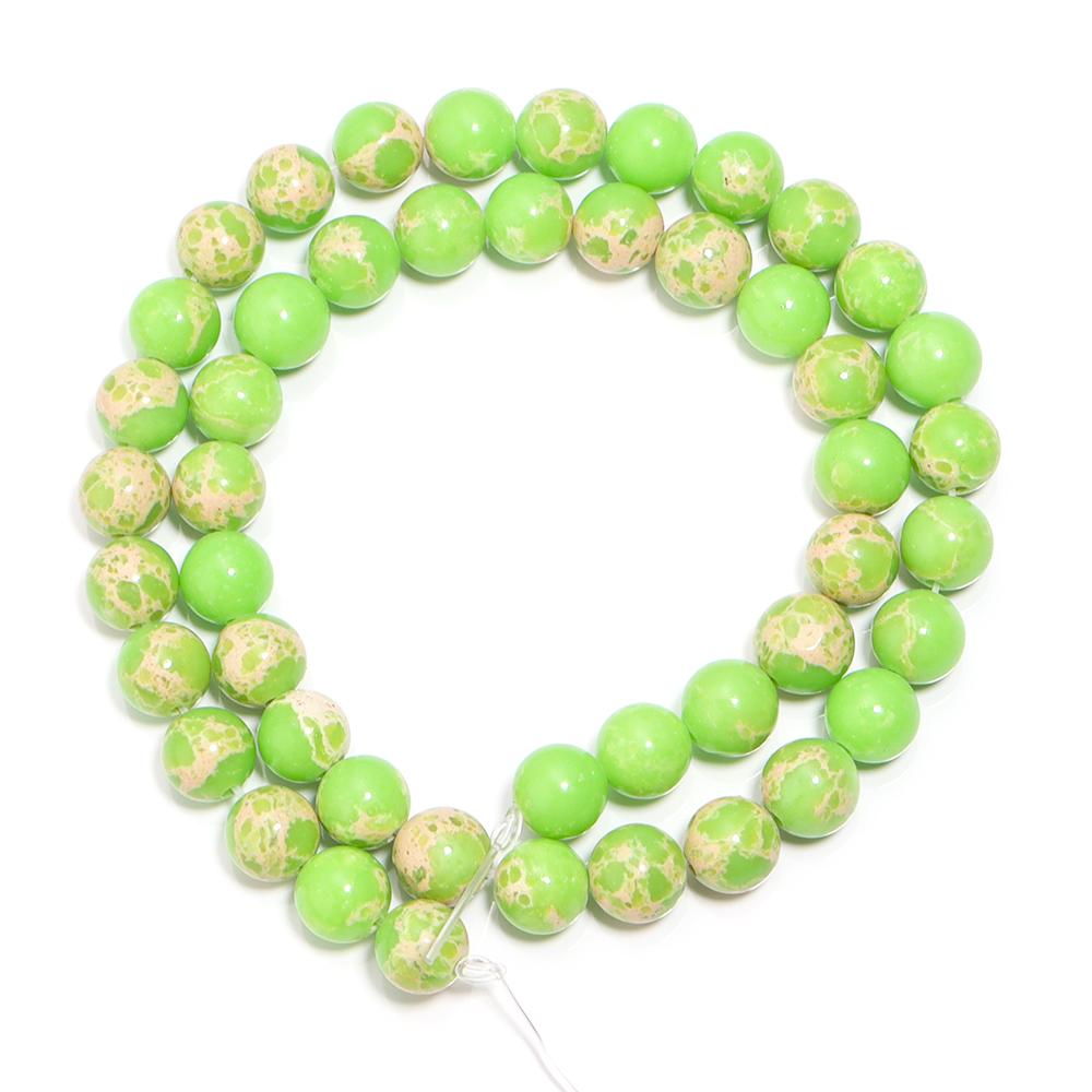 1 Strand 6 8 10mm Natural Stone Beads Colorful Pattern Emperor Stone Round Beads For Jewelry Bracelet Making DIY Necklace Gift