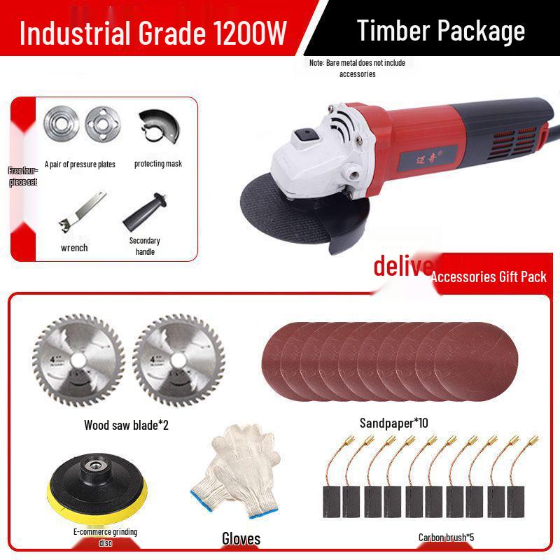 Multifunctional Electric Angle Grinder & Polisher: High-Power Handheld Grinding and Cutting Tool