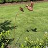 Vintage Kolibri Gartenstecker Metallvogel Blumen Kunstwerke Gartendekorationen Hinterhof Akzent