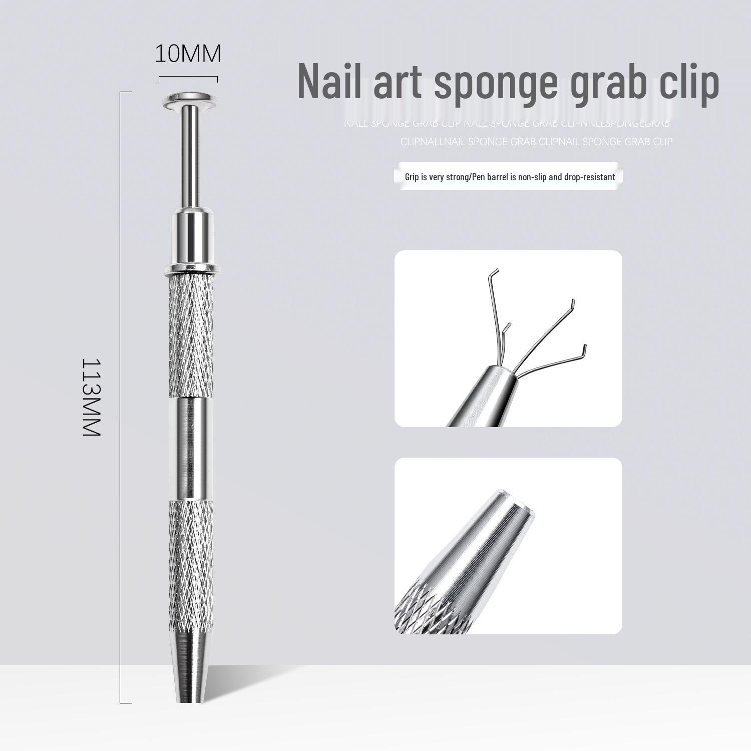 Mini Nail Art Sponge Blending Tool - Square Claw Clip for Gradient Blush Effects