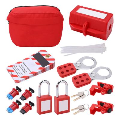 Electrical Circuit Breaker Lockout Tagout Kit Safty Padlock Loto Tags Hasps Set for Industrial