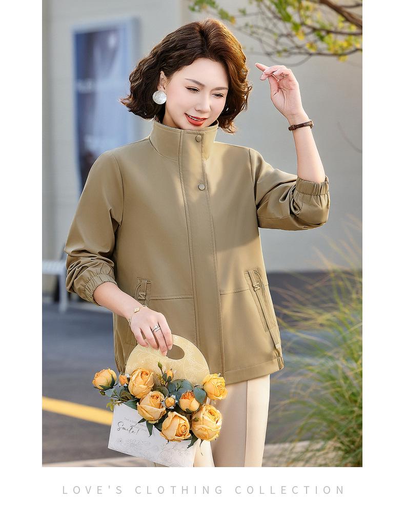 Mother's 2026 Spring/Autumn Lapel Jacket for Middle-Aged & Elderly Women - Loose, Stylish Top