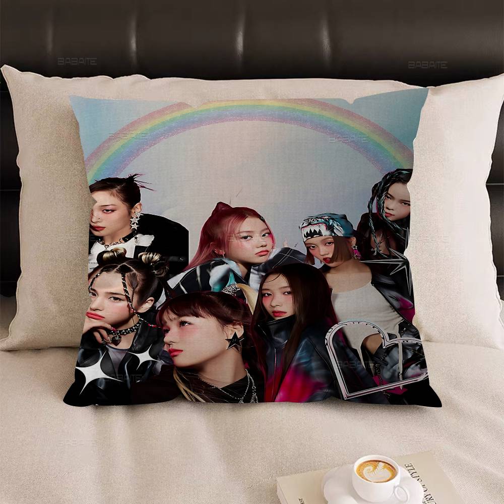 

Kpop X-Xg Office Cushion Pillowcase Car Cushion Cover45X45CM Lumbar Pillowcase Sofa Pillowcover 12x12Inch
