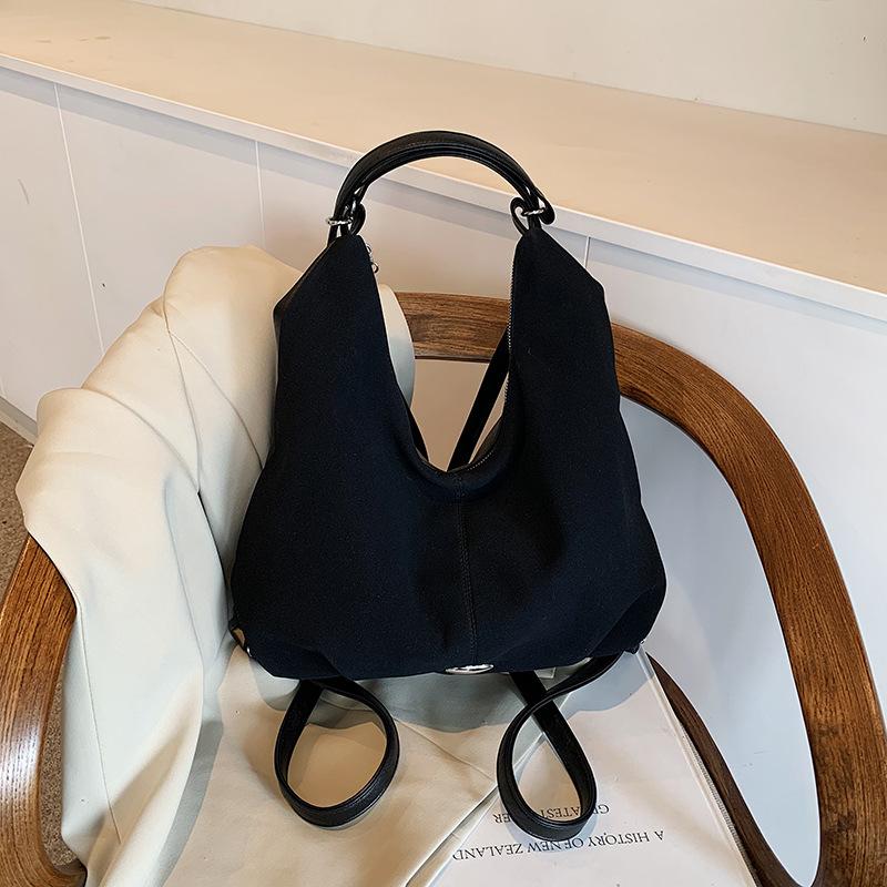 Large capacity backpack New multi-functional shoulder bag Casual tote bag Minimalist style texture backpack