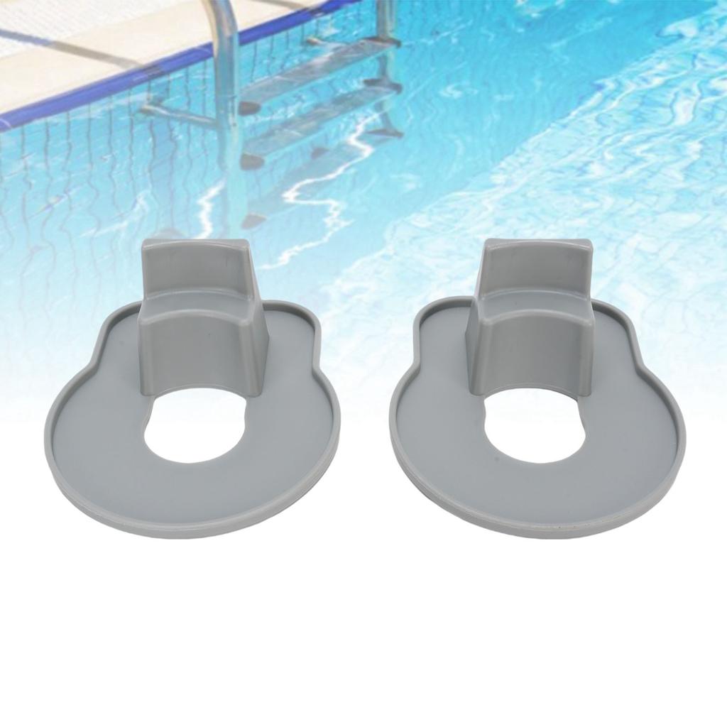 2 Pack Swimming Pool Pipe Holders, Pool Hose Holder Stickers ABS   Ground Pool Hose Support Bracket for 1.25 Inch Diameter Pipes