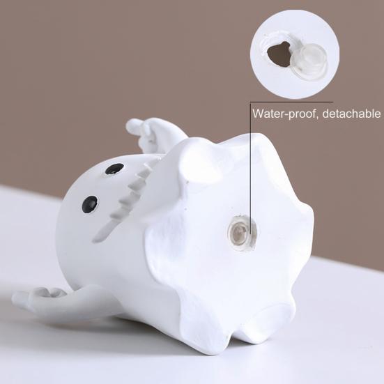 Ghost Flower Pot Succulents Planter with Ghost Plant Pot for Hole Resin Flip-off Home Office