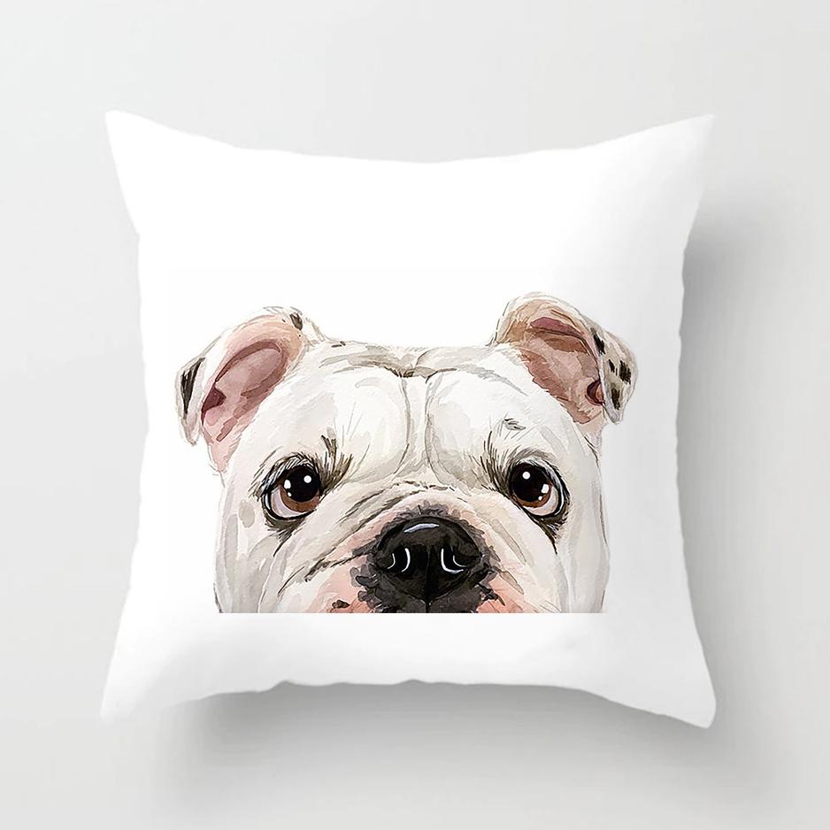 Cartoon Dog Printed Cushion Cover 45*45cm Pillowcase Sofa Kids Room Cushions Funda Cojin Polyester Home Decor Pillow Covers Case