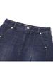 Kirsh Cherry Denim Pleated Mini Skirt [Blue]