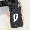 For Realme C71 2025 Case RMX5303 Cover Cute Lucky Initial Letters Soft Silicone Lens Protective Covers For RealmeC71 C 71 Bumper