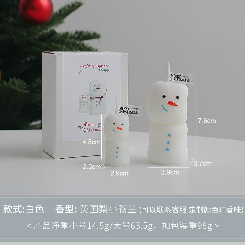 Christmas Scented Candles Home Decorative Candles Guest Gift Set Souvenir Snowman Candles for Xmas Holiday Decoration for Home