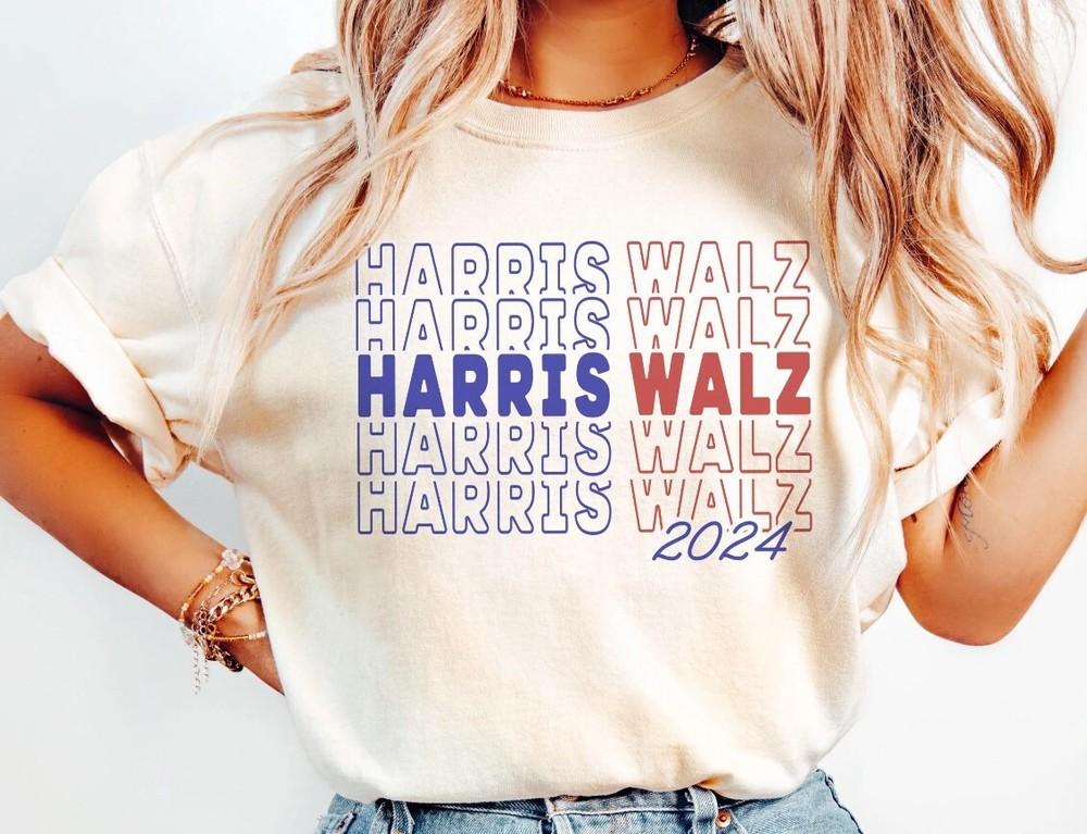 

Kamala Harris Walz 2024 Shirt, Madam President Election T-shirt, Retro Voting Te Unisex T-Shirt XL