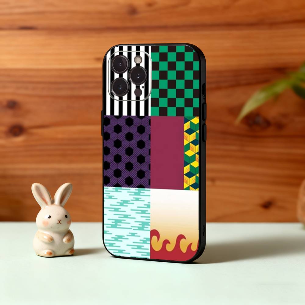 J-Japanese G-Geometric P-Patterns Phone Case For iPhone17 16 15 14 13 12 11 Pro Max Plus,5G Soft Black Case