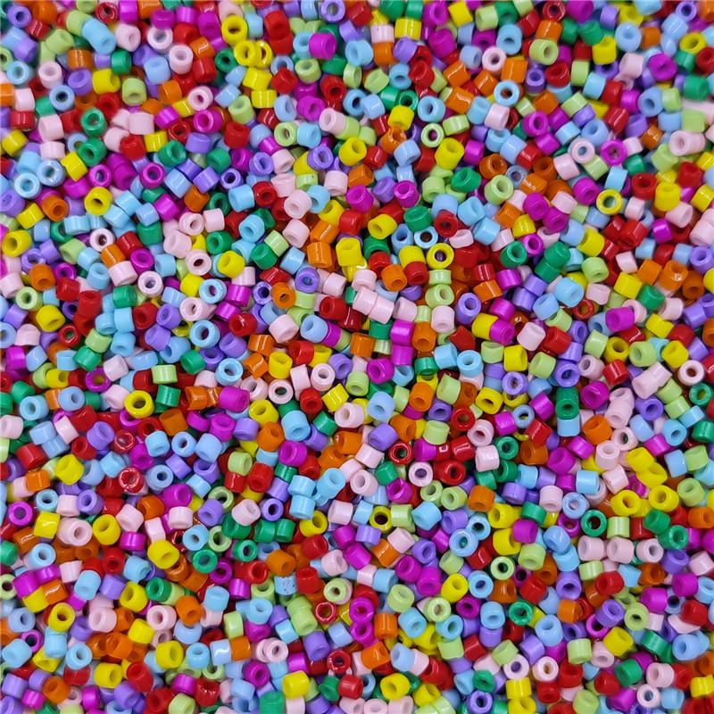 

1000 шт. 2 мм яркие цвета геометрические бусины свободные бусины DIY ремесла для изготовления ювелирных изделий ожерелье изготовление браслетов