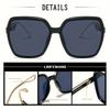 Fashion Square Oversized Sunglasses Women Vintage Big Frame UV400 Protection Classic Shades Ladies Sun Glasses