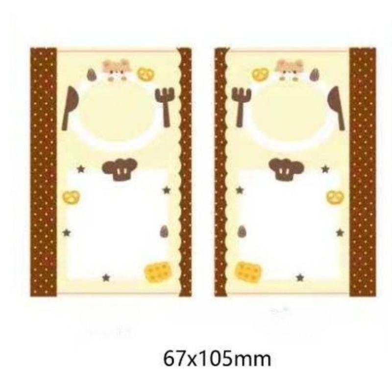 10 Sheets of 6 Styles of Cute and Fragrant Cheese Mouse Spiral Binding M5 Notebook Replacement Perforated Material for Inner Page Notes