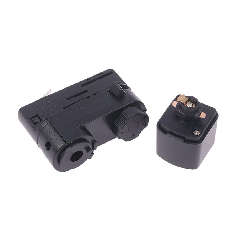 Eu/Us Three/Four Wire Led Track Lamps Head Track Rail Light Connector Track Head Adapter Hanger Converter