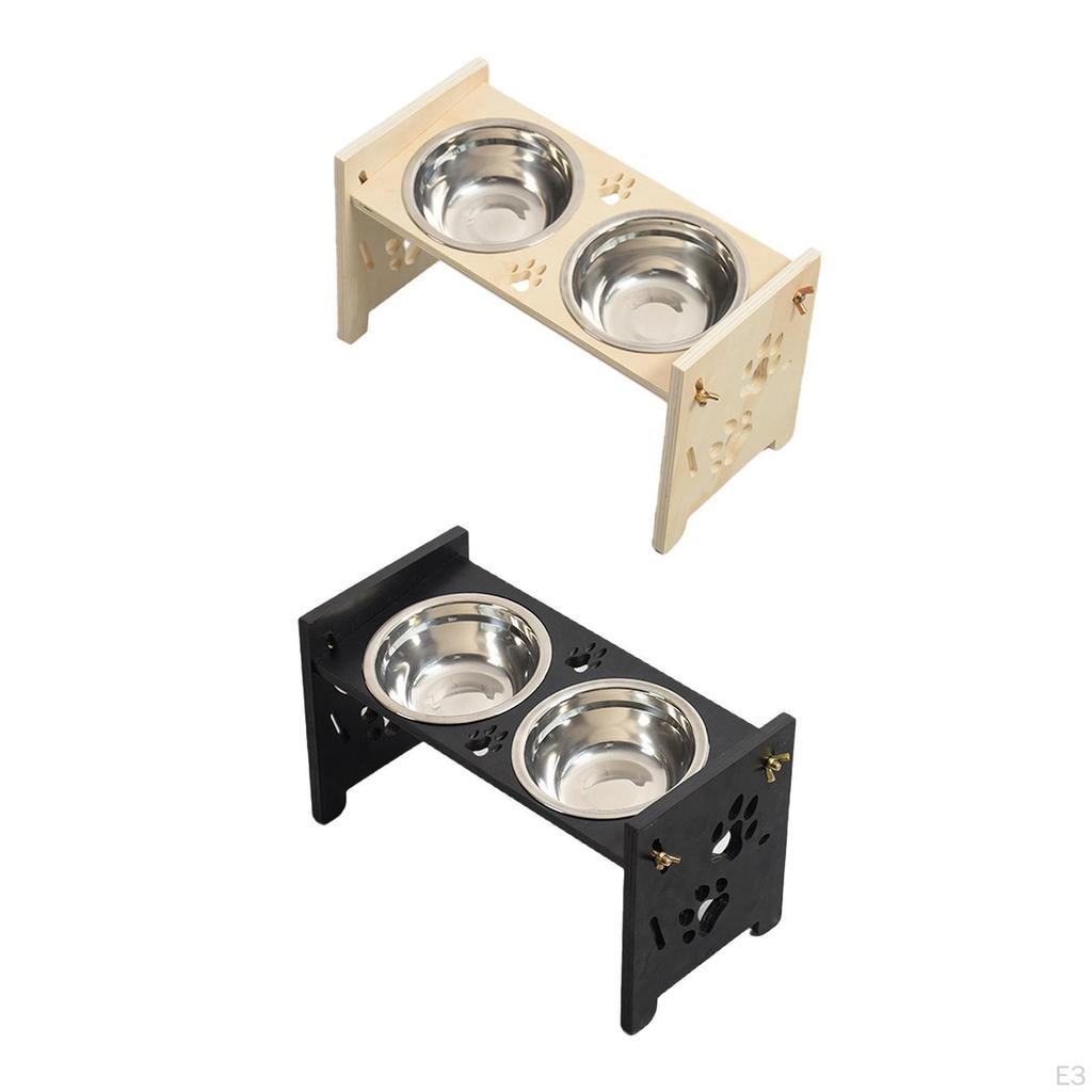 Elevated Cat Bowls Feeding Raised Station Pet Feeder for Dogs Cats