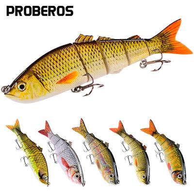 Appât dur biomimétique en plastique pour leurre de poisson, appât artificiel idéal pour la perche d'eau douce, Omnibus, 6 couleurs, multi-nœuds, 26cm, 177g