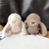 Cute Furry Rabbit Keychain Key Rings Holder Decorations Bag Pendants Lovely Gift Accessories