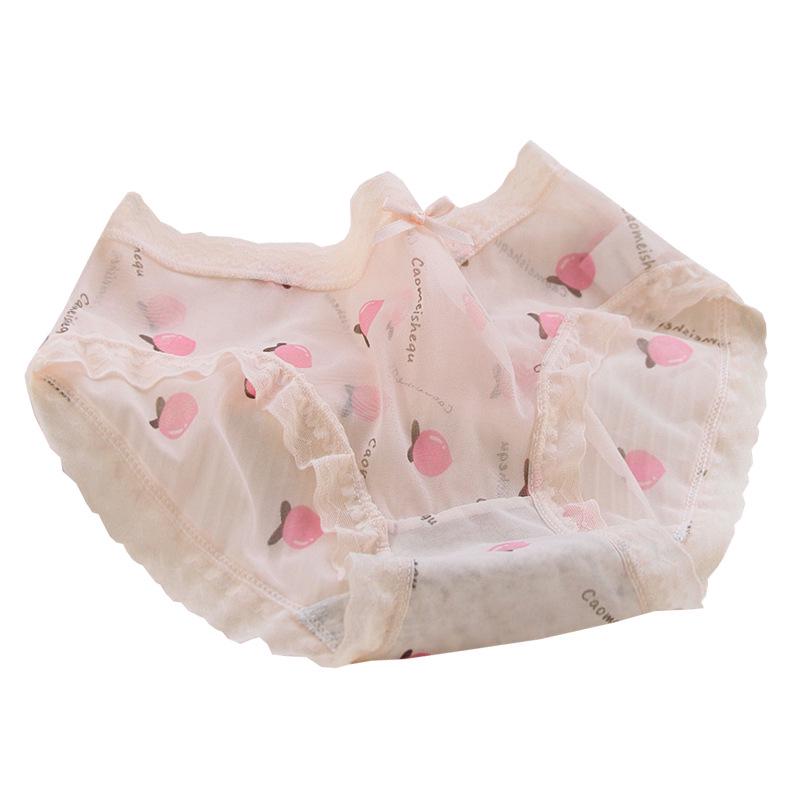 Sweet Desire Japanese Lace Quick-Dry Mesh Panties: Sexy, Slightly Transparent Triangle Design for Women