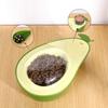 Avocado Feeder and Water Bowl for Cats Dual Bowl Moisture Proof Mouthpiece Multifunctional Pet Automatic Watering Device
