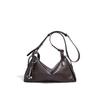 New leather pillow bag with large capacity, high-end luxury design, commuter crossbody bag for women