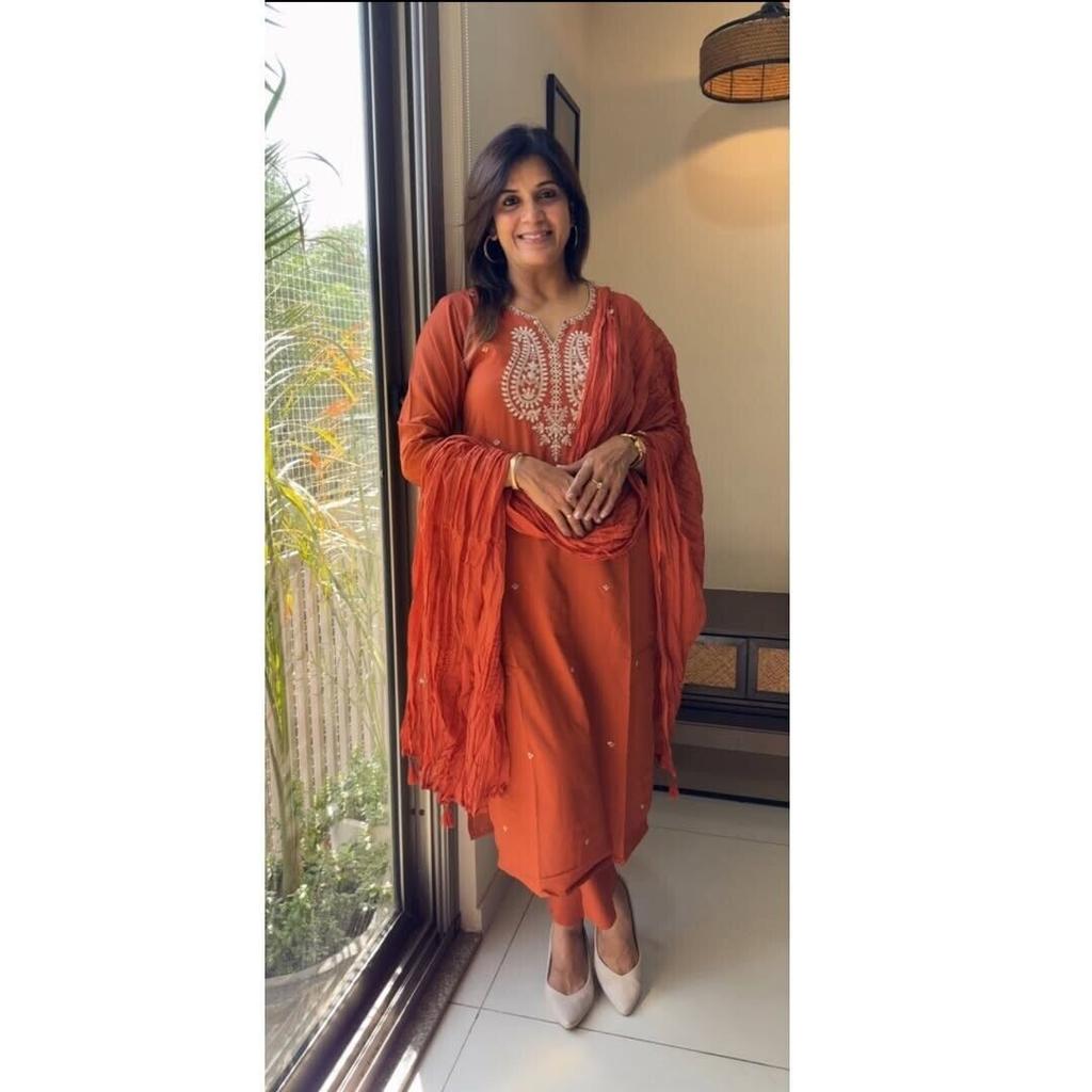 Women Designer Ready To Wear Kurta Pant Dupatta Set Party Wear Top Tunic Kurti VF-20187